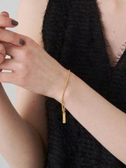 TEN ウィープブレスレット　ゴールド TEN./テン】ツイストチェーンブレスレットGD ゴールド｜Rouge vif la