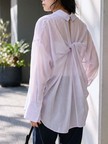 【2026SS新柄登場】大人気バックツイストストライプシアーシャツ
