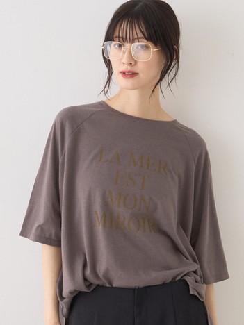 シアーロゴオーバーサイズTシャツ