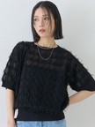 ドットシアーフリンジニット