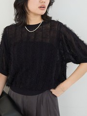 N゜21/ヌメロヴェントゥーノ】 レースコンビTシャツブラウス｜OUTLET