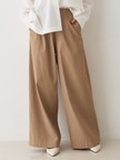 ポリコットン撥水ワイドパンツ
