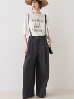 2WAYサスペンダータックワイドパンツ