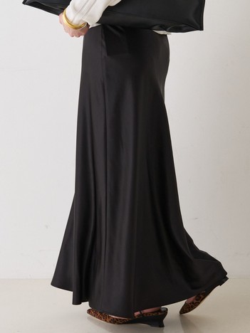 サテンマーメイドイージーロングスカート