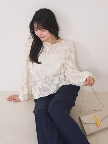 【一部店舗限定】【北野百笑さんコラボ】レースブラウス