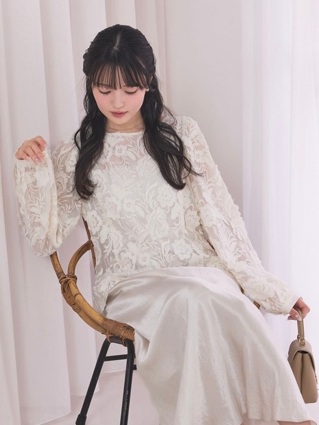 【一部店舗限定】【北野百笑さんコラボ】レースブラウス