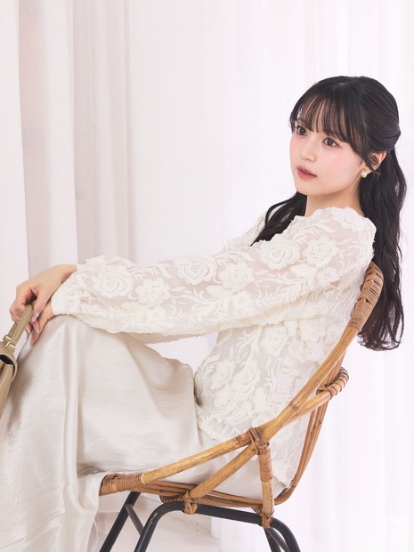 【一部店舗限定】【北野百笑さんコラボ】レースブラウス