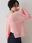 【一部店舗限定】バックスリット ゆるメッシュニット