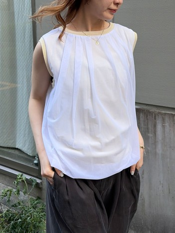 【一部店舗限定】チュールレイヤードニットトップス