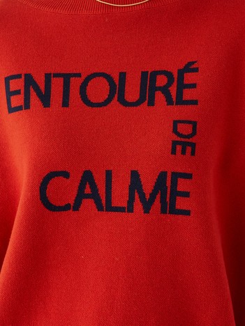 【サックスブルー】【2026SS新作】ジャガードロゴニット ENTOURE DE CALME 2026SS新作】ジャガードロゴニット ENTOURE DE CALME｜Rouge vif la