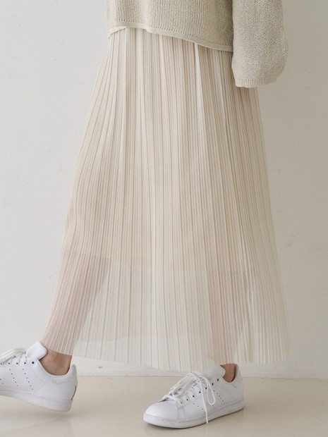 一部店舗限定】ラメシアープリーツスカート【予約】｜Rouge vif la cle