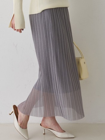 【一部店舗限定】ラメシアープリーツスカート