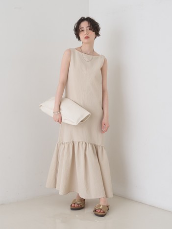 【2026SS新作】【一部店舗限定】ニュアンスファブリックワンピース【予約】