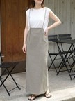 【2点セット / 細見え / 一部店舗 / WEB限定】フレンチスリーブTシャツ×サスペンダースカート/キャミワンピース