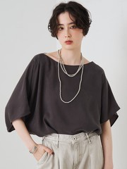 【セットアップ対応】キュプラフィブリルアシンメトリーブラウス
