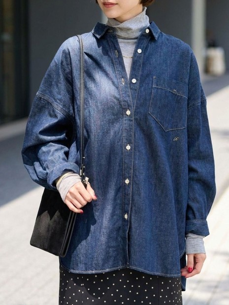 定番人気 / 2026AW】デニムオーバーサイズシャツ【予約】｜Rouge vif