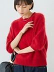 カシミヤ混ウール半袖ニット