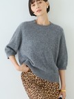 カシミヤ混ウール半袖ニット