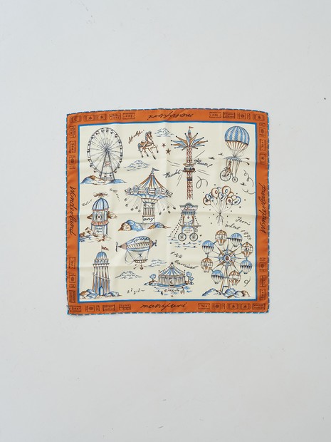 【manipuri/マニプリ】65×65 スカーフ ワンダーランド/シルク/バンダナ
