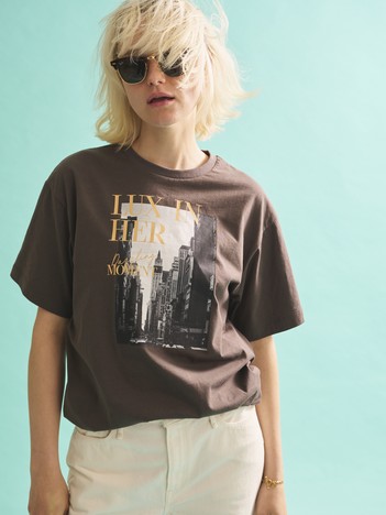 コットンフォト&ロゴTシャツ/半袖【予約】