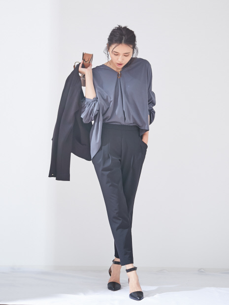【size32-40】2WAYストレッチタックパンツ/新色登場