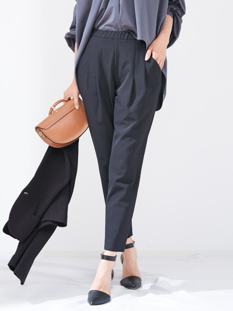 【size32-40】2WAYストレッチタックパンツ/新色登場