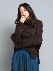 qualite - 〈ITALY〉ローゲージハイネックニット