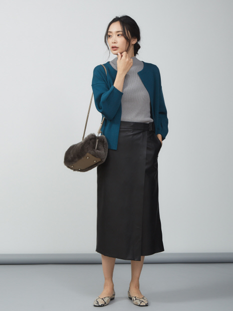 oggi×縄田さんコラボ フォルムニットジャケット