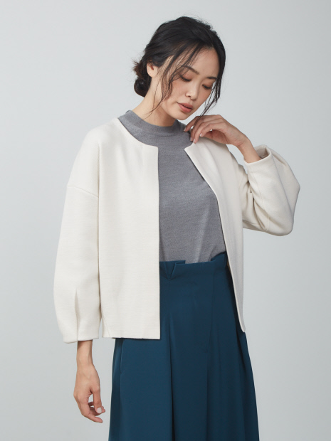 oggi×縄田さんコラボ フォルムニットジャケット