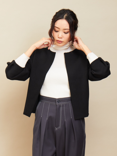 oggi×縄田さんコラボ フォルムニットジャケット
