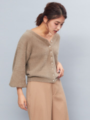 qualite - anana フェレット2wayニットカーディガン
