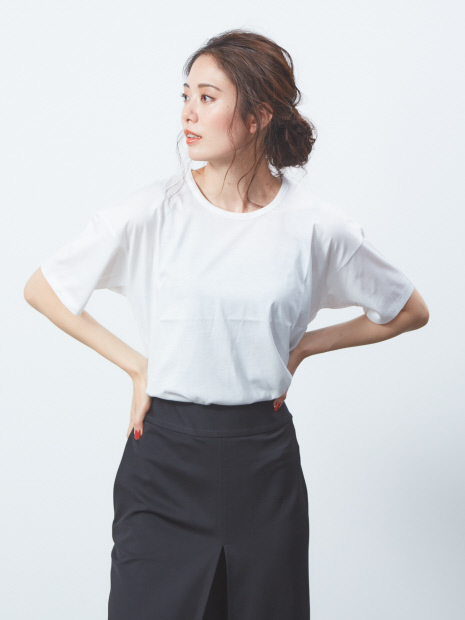 スーピマコットンベーシックTシャツ