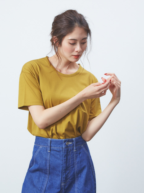 スーピマコットンベーシックTシャツ