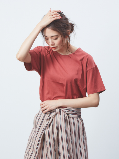 スーピマコットンベーシックTシャツ