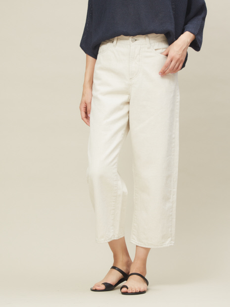 【アイボリー再入荷】e×qualiteストレートワイドデニム2019