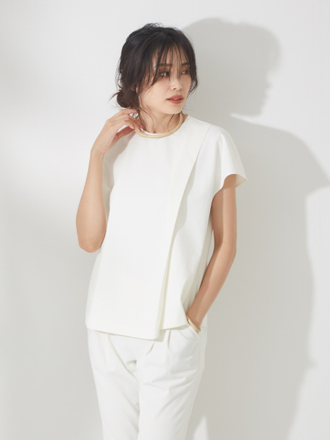 《SHOP人気》2WAYストレッチアシメブラウス