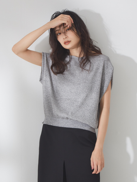 【大人気!再入荷!】和紙コットンクルーネックサマーニット