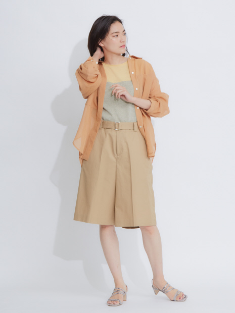 boussole×qualite バイカラーニットプルオーバー