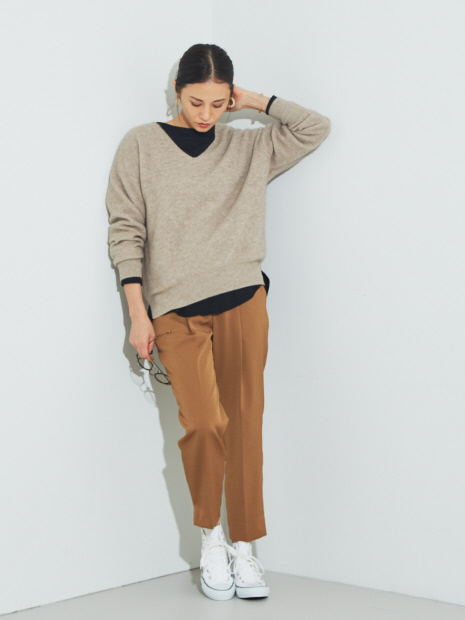 【2020秋新色】【WEB限定】バックサテンスリットパンツ