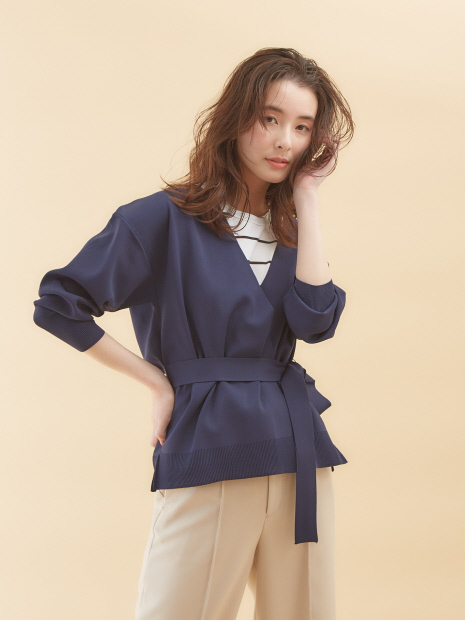 【限定】カシュクールニットカーディガン