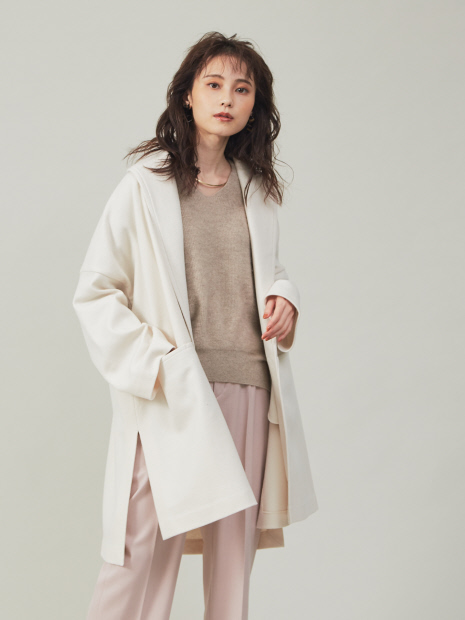 【新色入荷】圧縮ウールショールカラーコート