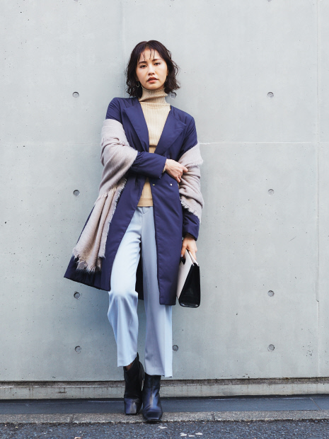 【THIN DOWN】【WEB・一部店舗限定】ノーカラーコート