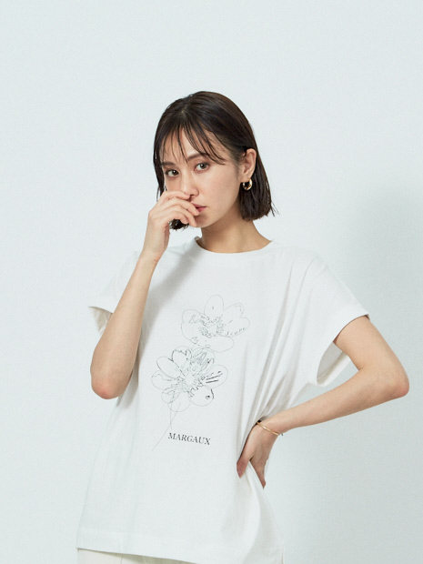 【MARGAUX×scape】【WEB・一部店舗限定】HANA 別注Tシャツ