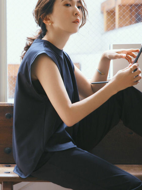 【エディター高橋志津奈 × qualite】 モクロディデザインTシャツ【セットアップ対応】