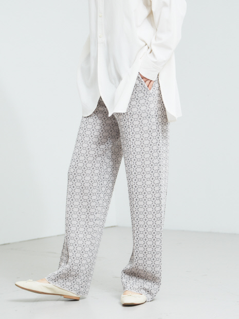 【WEB限定】ジャカードニットパンツ