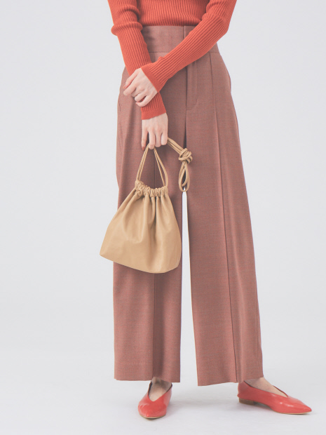 【MODERN WEAVING】ラムレザー巾着バッグ