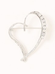 ラインストーンハートブローチ｜qualite / カリテ