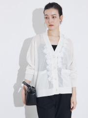 boussole×qualite フラワーエンブロカーディガン