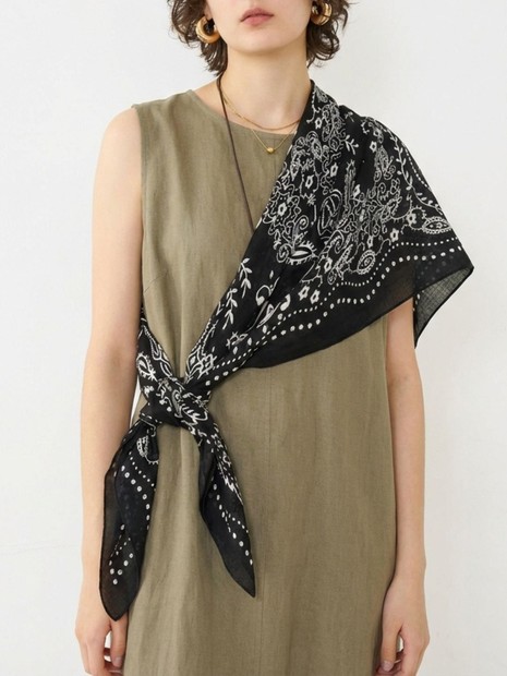 manipuri】＜リネンストール120＞カレイドバンダナ｜OUTLET / アウトレット