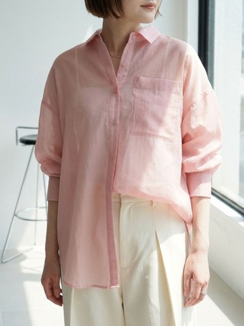 qualite - 【大人シアーシャツ】バックスリットシアーシャツ【予約】